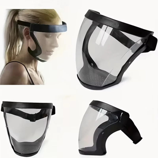 PrecisionPro™ Full-Face Safety Shield – Transparent Reusable Mask with Adjustable Buckle, Heat-Resistant Protection for Work & Outdoor Use