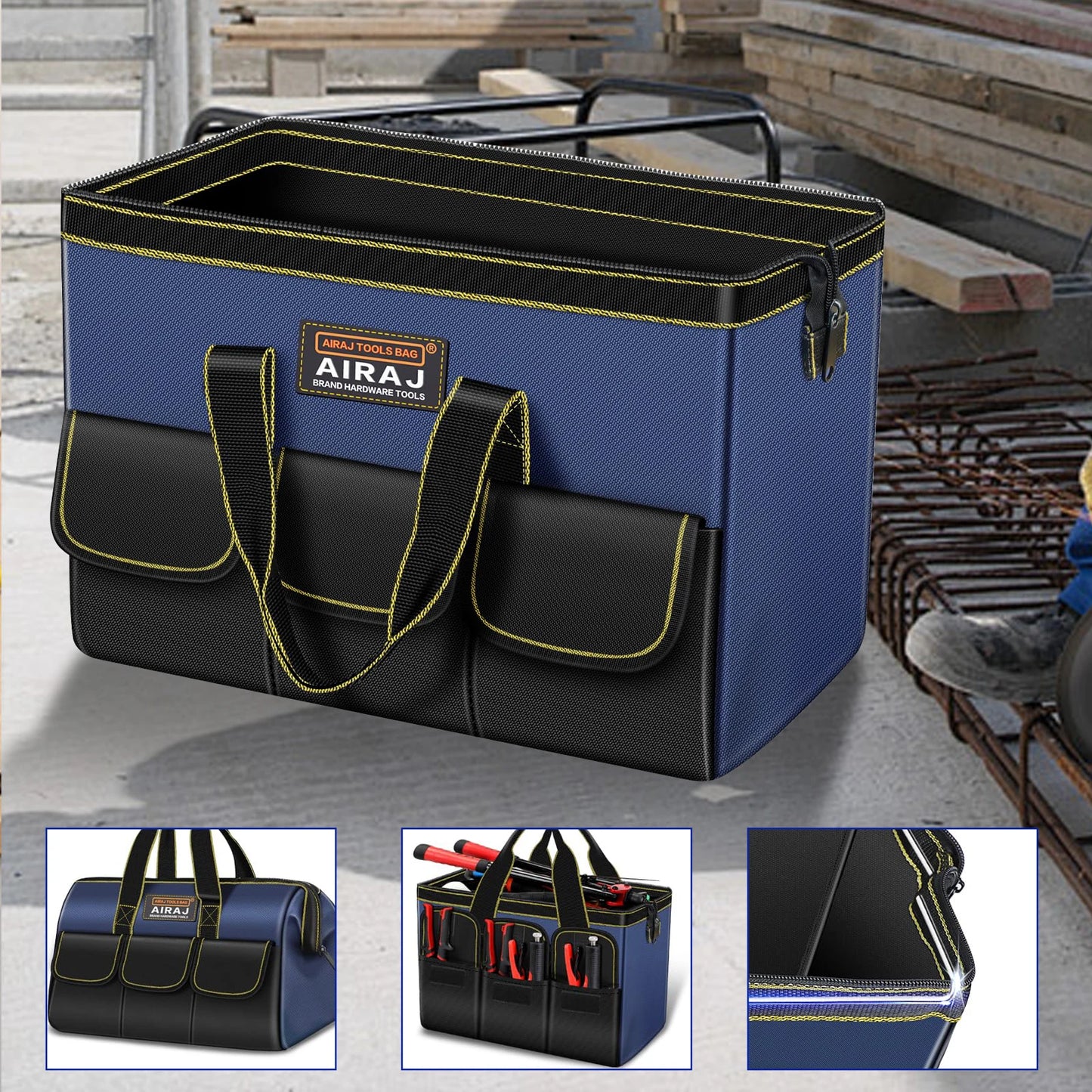 PrecisionPro™ 1680D Multi-Functional Tool Bag – Waterproof & Wear-Resistant Electrician Storage Bag with High Capacity