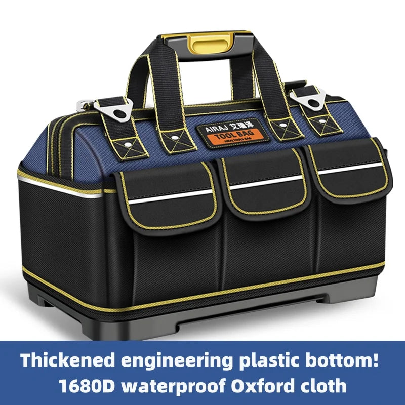 PrecisionPro™ 1680D Multi-Functional Tool Bag – Waterproof & Wear-Resistant Electrician Storage Bag with High Capacity