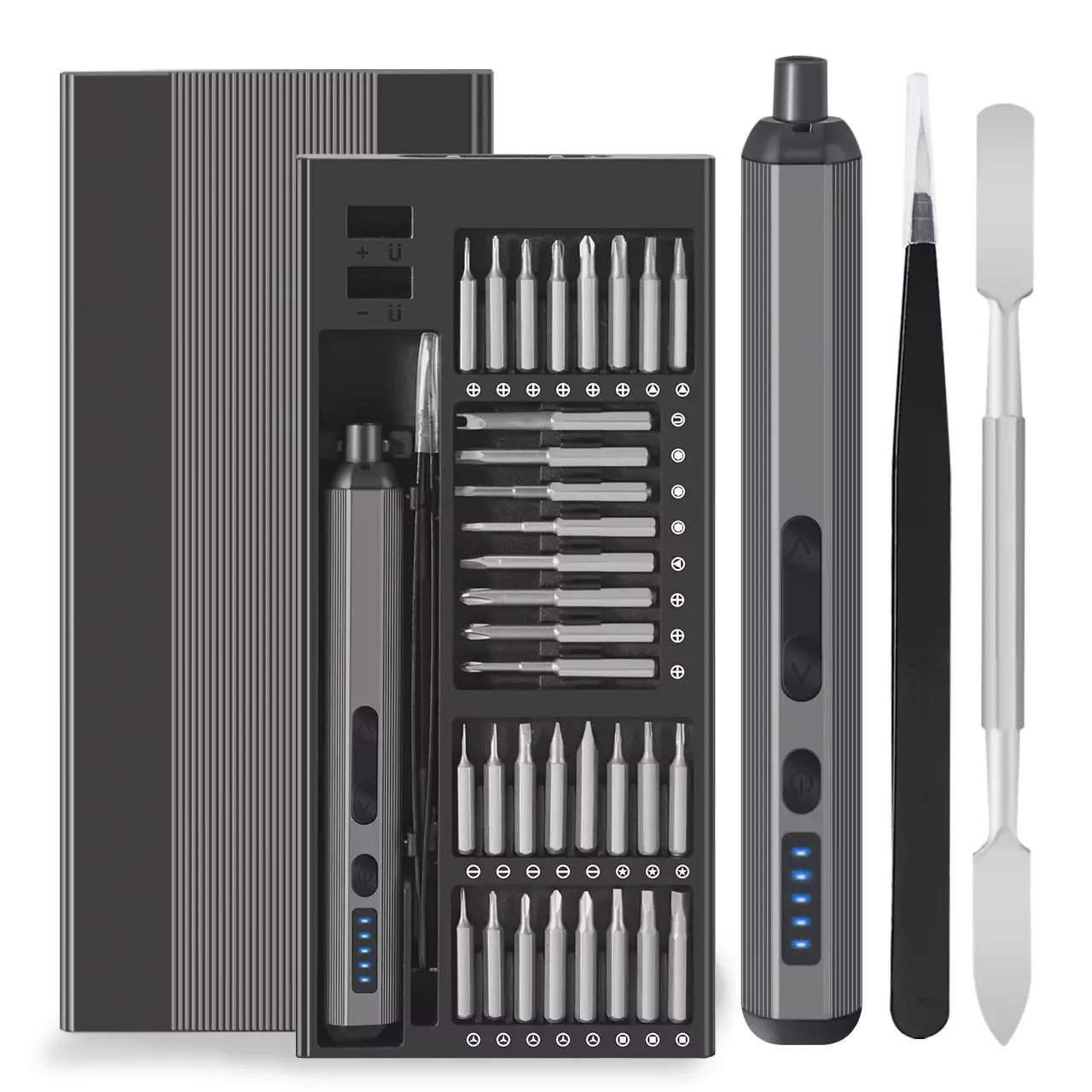 PrecisionPro™ 68-in-1 Electric Screwdriver Set – 5 Torque Settings Precision Power Tool with Magnetic Bits for iPhone, Watch, Glasses & PC Repair