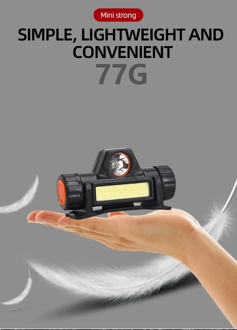 PrecisionPro™ MagBeam LED Headlamp – USB Rechargeable COB Headlight with Strong Magnet, Super Bright & Waterproof for Outdoor Fishing