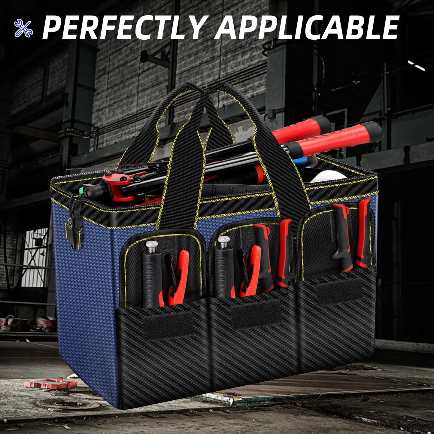 PrecisionPro™ 1680D Multi-Functional Tool Bag – Waterproof & Wear-Resistant Electrician Storage Bag with High Capacity