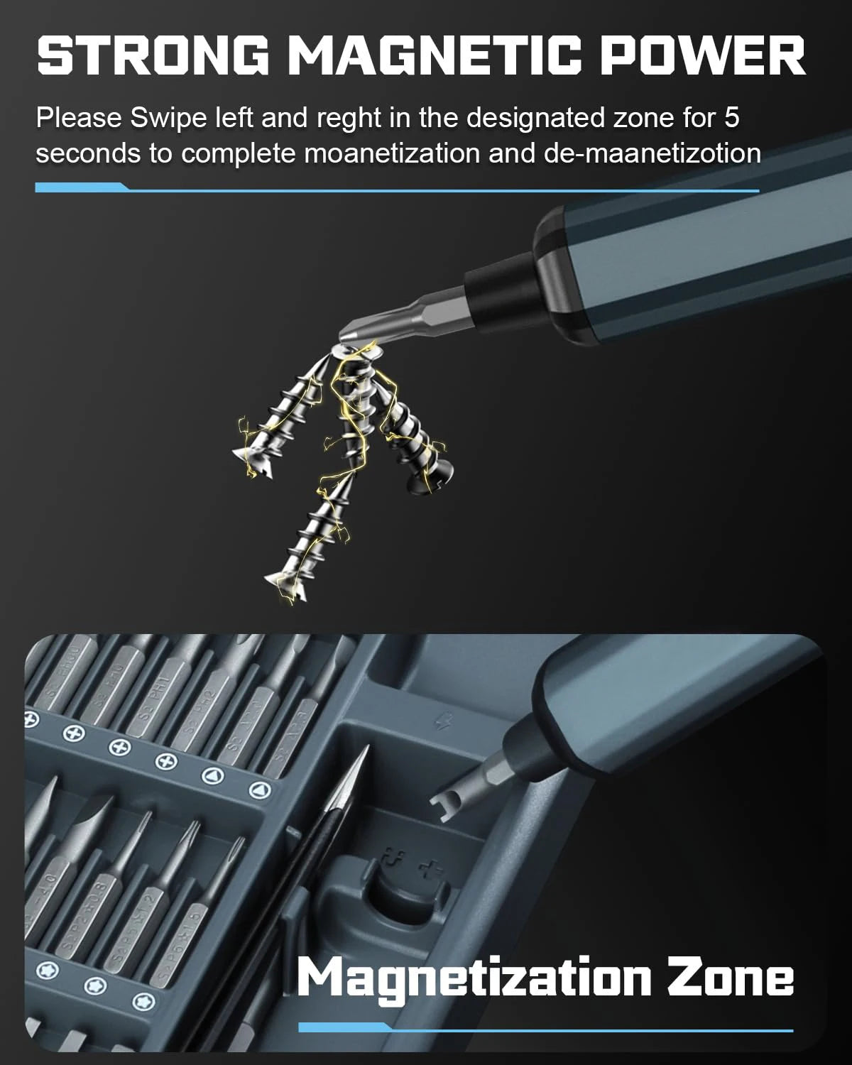 PrecisionPro™ 68-in-1 Electric Screwdriver Set – 5 Torque Settings Precision Power Tool with Magnetic Bits for iPhone, Watch, Glasses & PC Repair