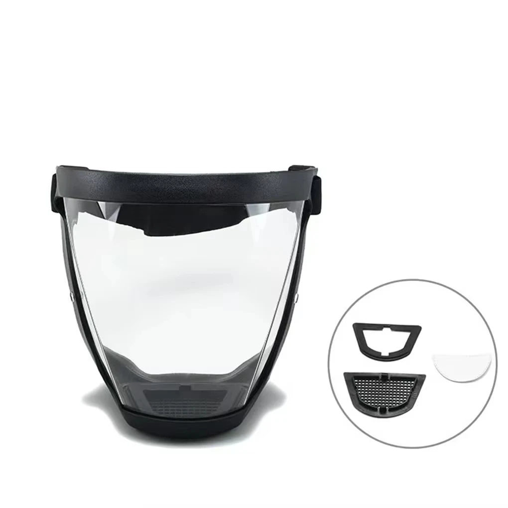 PrecisionPro™ Full-Face Safety Shield – Transparent Reusable Mask with Adjustable Buckle, Heat-Resistant Protection for Work & Outdoor Use