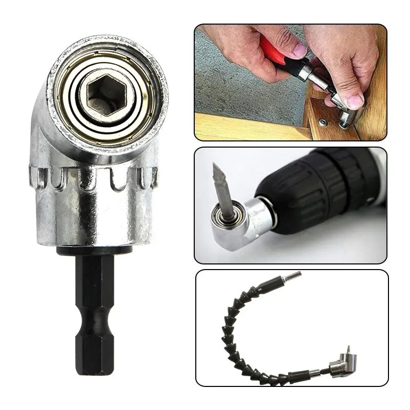 PrecisionPro™ 105° Angle Drill Attachment – Electric Screwdriver Extension for Hard-to-Reach Areas