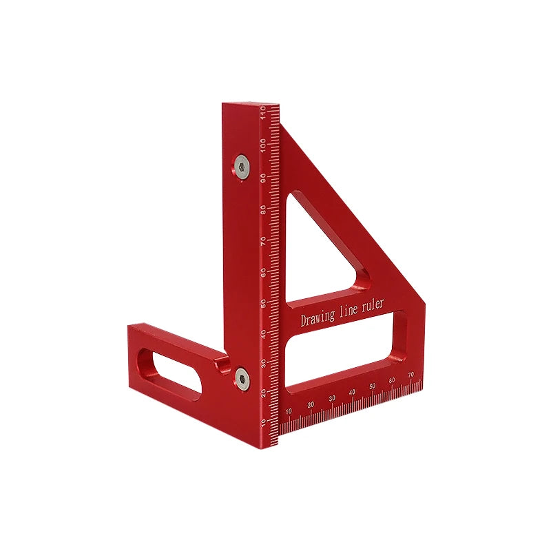 PrecisionPro™ Aluminum Alloy Miter Square – High Precision Woodworking Triangle Ruler & Layout Measuring Tool for Engineers & Carpenters