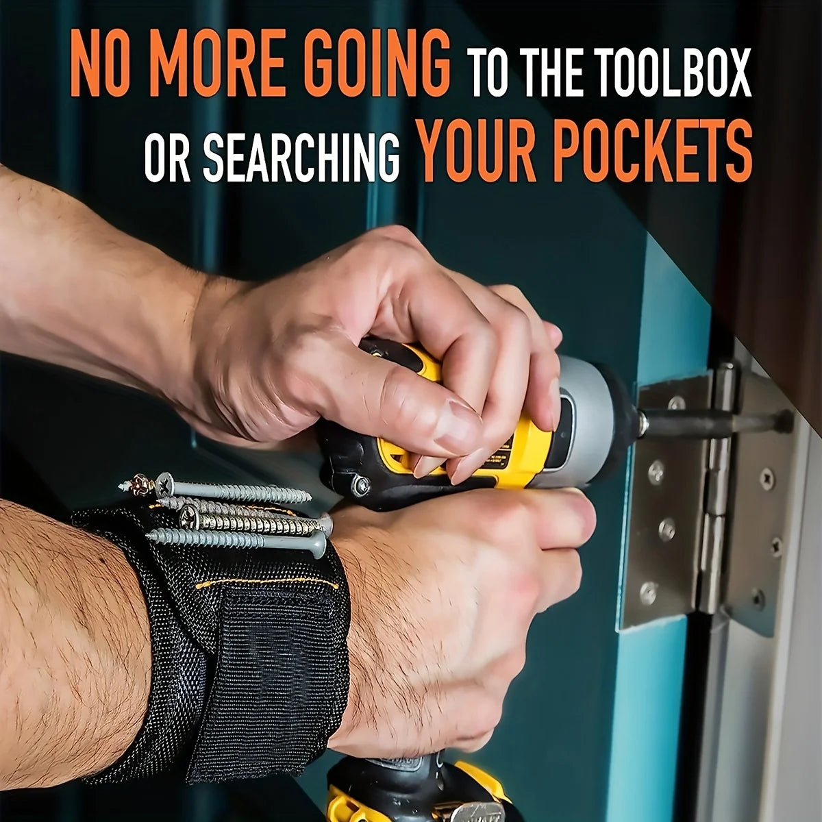 PrecisionPro™ MagBand Pro – Heavy-Duty Magnetic Wrist Tool Holder for Screws, Nails & Small Tools