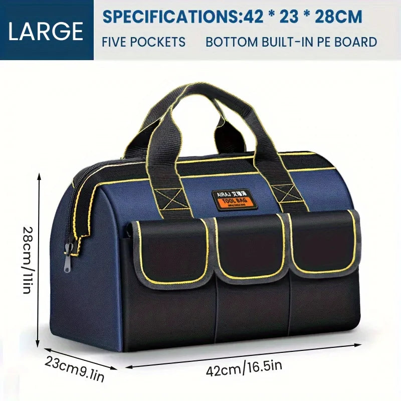 PrecisionPro™ 1680D Multi-Functional Tool Bag – Waterproof & Wear-Resistant Electrician Storage Bag with High Capacity