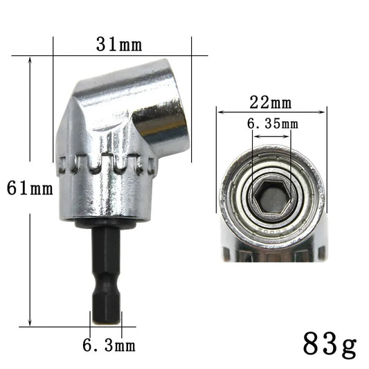PrecisionPro™ 105° Angle Drill Attachment – Electric Screwdriver Extension for Hard-to-Reach Areas