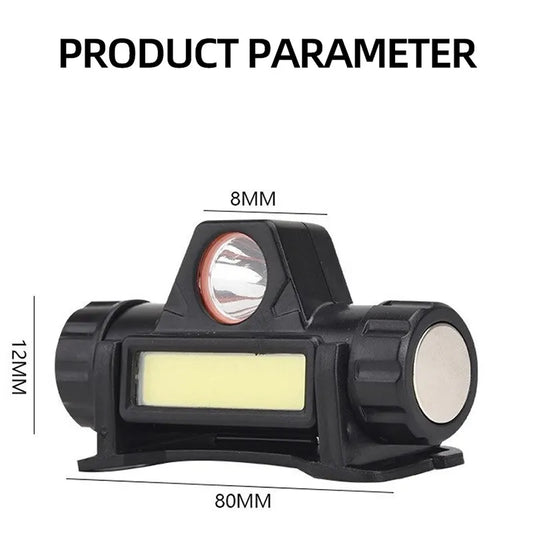 PrecisionPro™ MagBeam LED Headlamp – USB Rechargeable COB Headlight with Strong Magnet, Super Bright & Waterproof for Outdoor Fishing