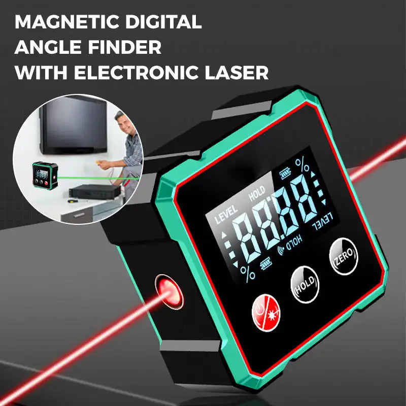 PrecisionPro™ Magnetic Digital Angle Finder with Electronic Laser